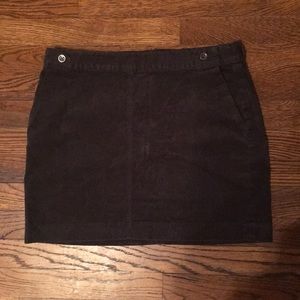 Banana Republic Gray Corduroy Mini Skirt
